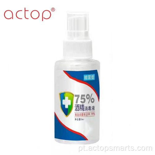 Gel desinfetante para as mãos com 75% de álcool